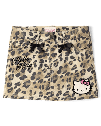 Girls Hello Kitty® Embroidered Leopard Skort