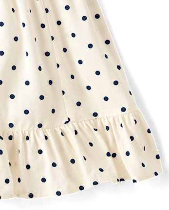 Girls Print Smocked Ruffle Dress