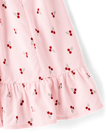 Robe à volants smockés imprimée pour filles - PETAL