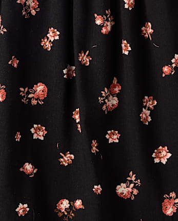 Girls Floral Bell Sleeve Dress