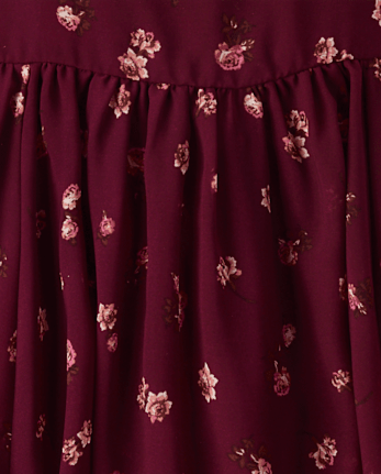 Robe à ourlet mouchoir en mousseline à fleurs pour fille