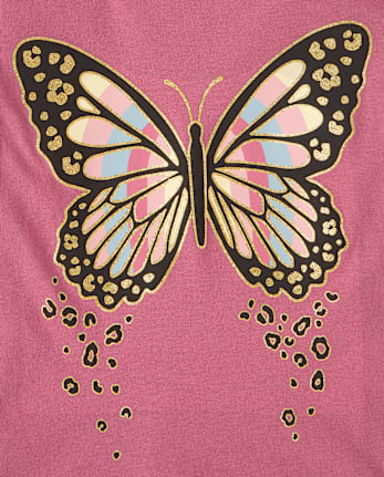 Baby And Toddler Girls Butterfly Graphic Tee 4-Pack