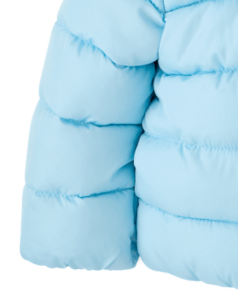 Toddler Girls Hooded Puffer Jacket - BLUE AIR
