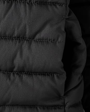 Girls Quilted Hooded Puffer Jacket