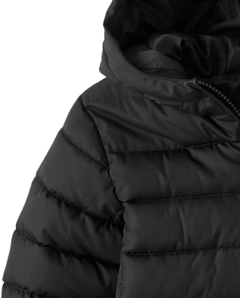 Girls Quilted Hooded Puffer Jacket
