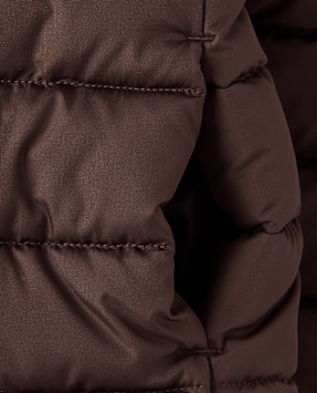 Girls Quilted Hooded Puffer Jacket