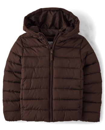 Girls Quilted Hooded Puffer Jacket