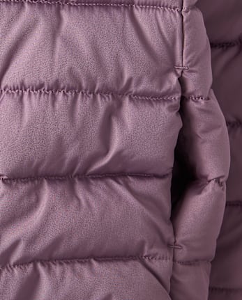 Girls Quilted Hooded Puffer Jacket