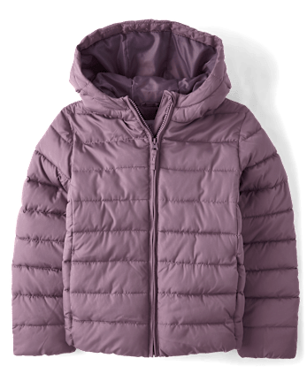 Girls Quilted Hooded Puffer Jacket