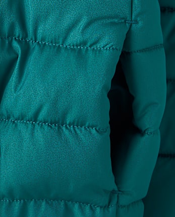 Girls Quilted Hooded Puffer Jacket