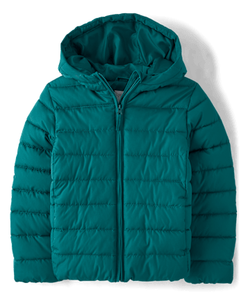 Girls Quilted Hooded Puffer Jacket