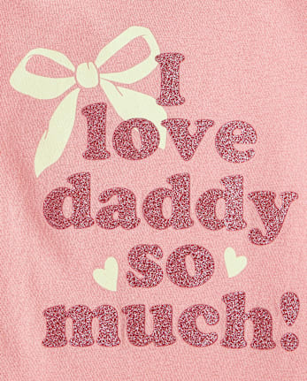 Baby And Toddler Girls Love Daddy Graphic Tee