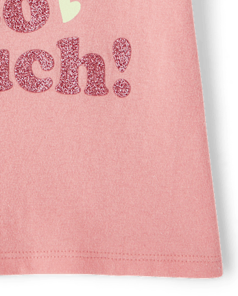 T-shirt graphique pour bébés et petites filles qui aiment papa - ROSE PETAL