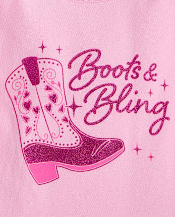 Baby And Toddler Girls Cowgirl Boots Graphic Tee