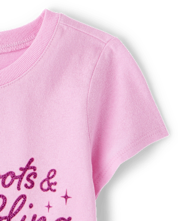 Baby And Toddler Girls Cowgirl Boots Graphic Tee
