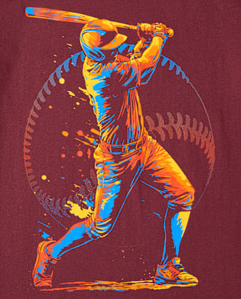 Boys Baseball Player Graphic Tee