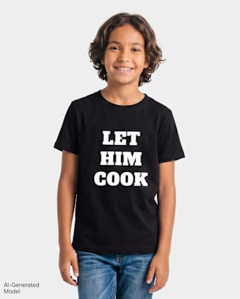 Boys Watch Me Cook Graphic Tee - BLACK