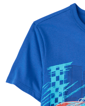 T-shirt graphique voiture de course pour garçon - ICE COBALT CL