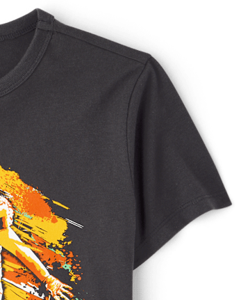 Boys Football Player Graphic Tee