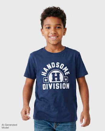 T-shirt graphique de la division Beau garçon - THUNDER BLUE