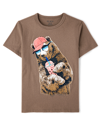 Boys Bear Graphic Tee