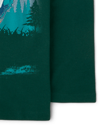 Boys Biker Graphic Tee - BALT GREEN