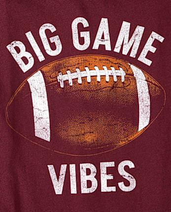 Boys Big Game Vibes Football Graphic Tee