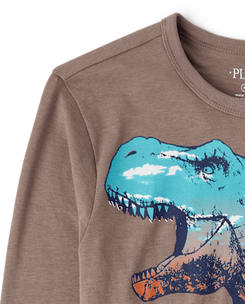 Boys Dino Scene Graphic Tee - WEATHEREDOAK CL