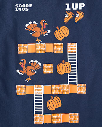T-shirt graphique de jeu vidéo pour garçons pour Thanksgiving