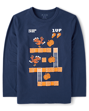 T-shirt graphique de jeu vidéo pour garçons pour Thanksgiving