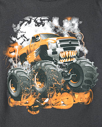 Boys Halloween Monster Truck Graphic Tee