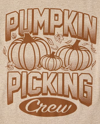 Kids Matching Family Pumpkin Picking Crew Graphic Tee