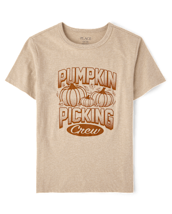 Kids Matching Family Pumpkin Picking Crew Graphic Tee