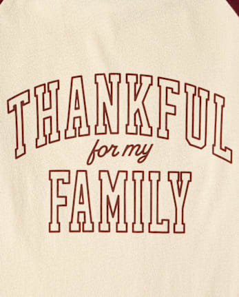 Kids Matching Family Thanksgiving Thankful Graphic Tee
