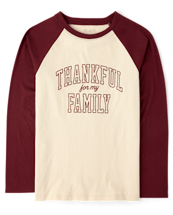 Kids Matching Family Thanksgiving Thankful Graphic Tee