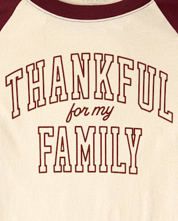 Adult Matching Family Thanksgiving Thankful Family Graphic Tee