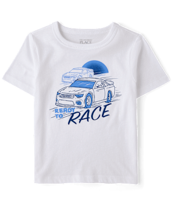 Baby And Toddler Boys Racecar Graphic Tee