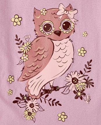 Girls Owl Graphic Tee