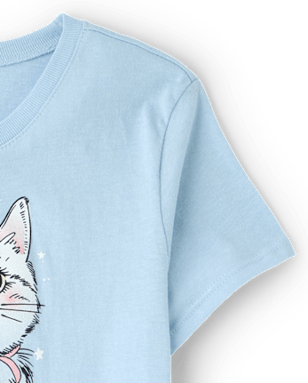 Girls Cat Graphic Tee