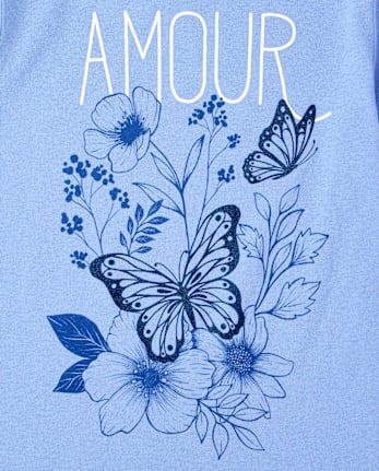 Girls Amour Butterfly Graphic Tee