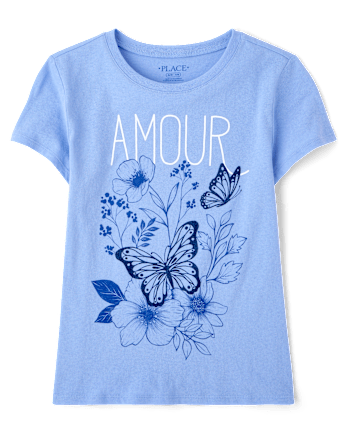 Girls Amour Butterfly Graphic Tee