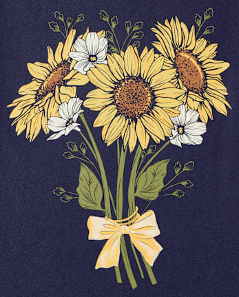 Girls Flowers Graphic Tee