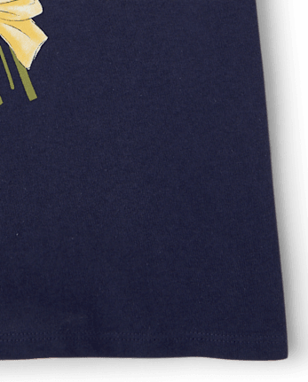 Girls Flowers Graphic Tee - BRISBANE BLUE