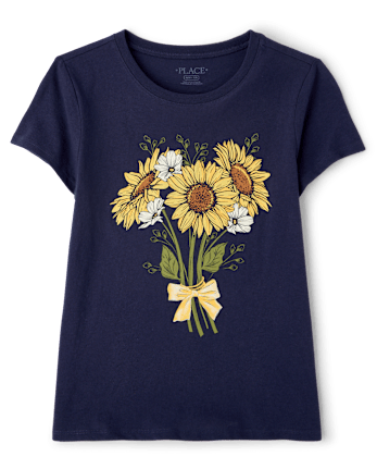 Girls Flowers Graphic Tee