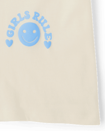 Girls Kindness Happy Face Graphic Tee