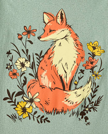 Girls Fox Graphic Tee