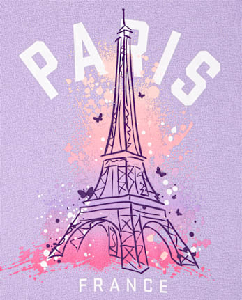 Girls Paris Graphic Tee