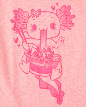 Girls Axolotl Graphic Tee