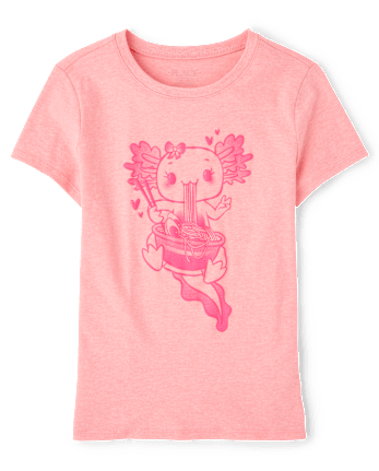 Girls Axolotl Graphic Tee