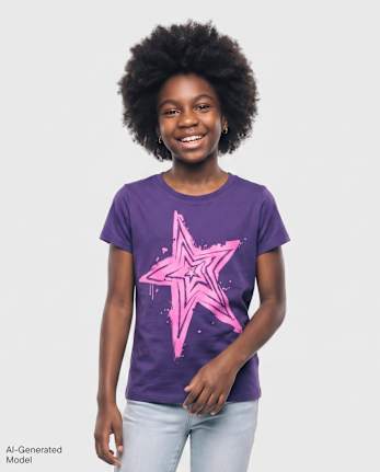 Girls Star Graphic Tee